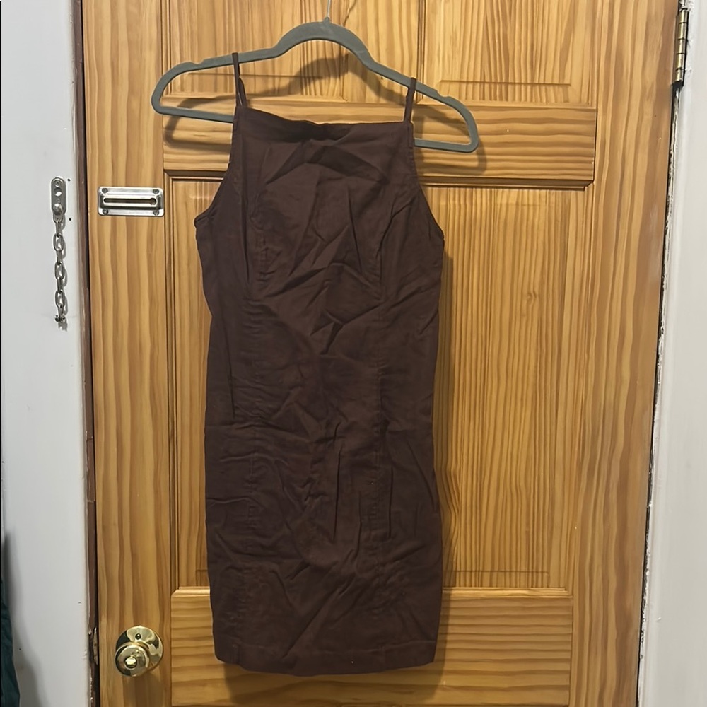 Abercrombie and fitch Brown linen blend dress